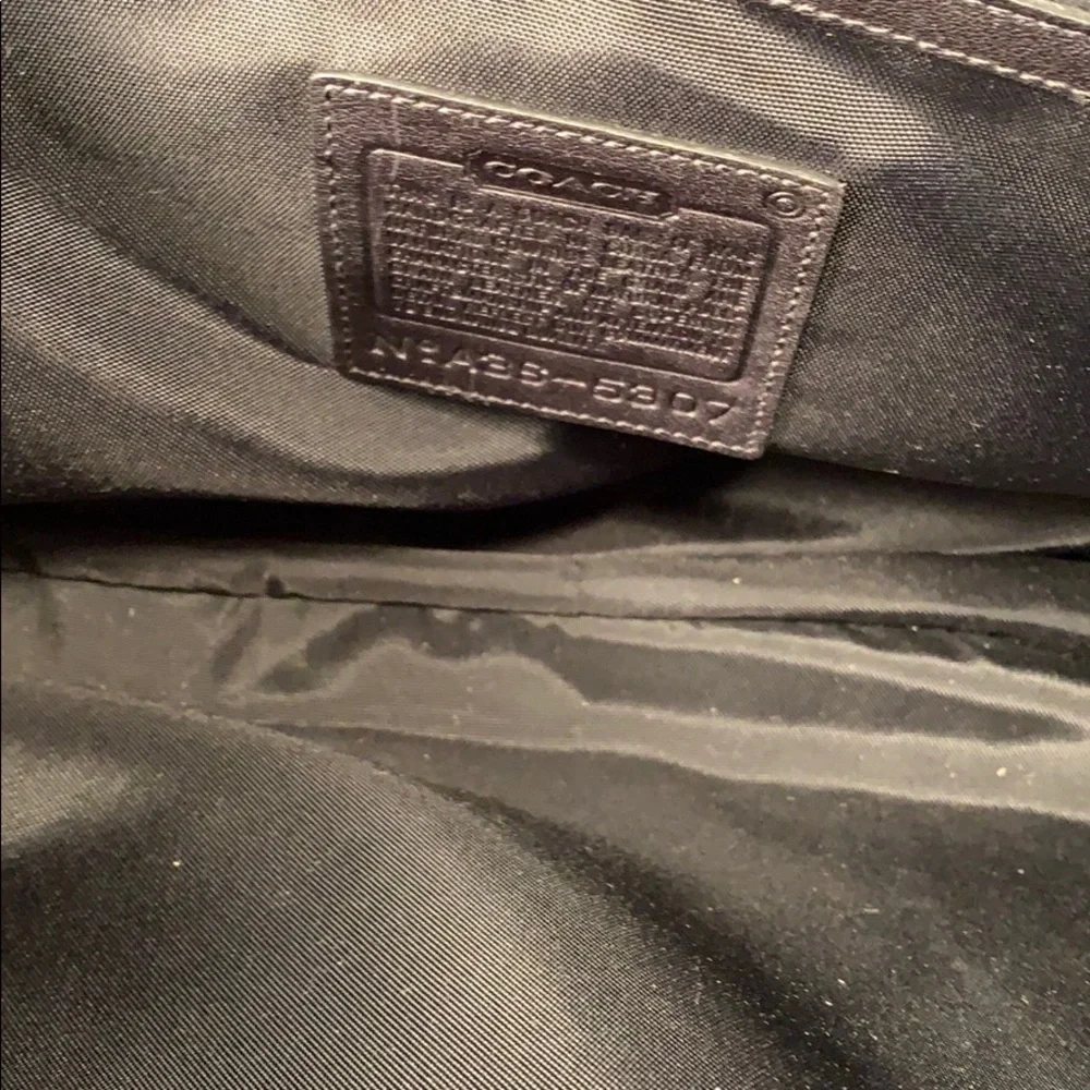 Vintage Coach lock/keys computer shoulder leather
